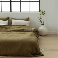 N'importe quelle taille disponible 100% lin hôtel de luxe maison textile ensembles de literie blanc hôtel linge de lit ensemble de literie