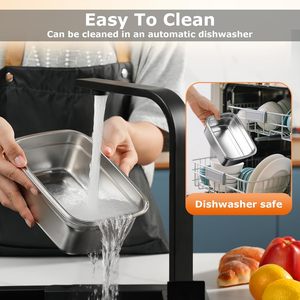 Boîte à <span class=keywords><strong>lunch</strong></span> à contrôle automatique de la température, rechargeable par USB, chauffe-aliments portable, boîte à <span class=keywords><strong>lunch</strong></span> électrique sans fil de 1,2 L - Product Image 4