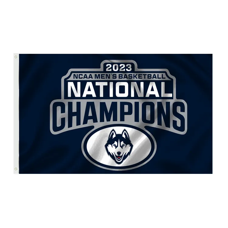 National college Champion NCAA custom 3ft by 5 ft UConn connecticut Huskies men's basketball San diego state Aztecs flags