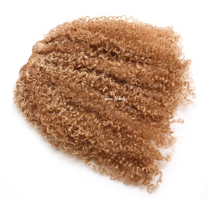 VMAE Remy Raw Weft Burmese Afro Kinky Royal Deep Curly Ash Honey Blonde Highlight Balayage Afro Curls Fasci di Capelli Umani - Product Image 3