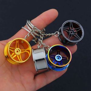 Car Wheel <b>Key</b> <b>Holder</b> Turbo Metal Light Keychain Custom Laser Logo Hot Sale Alloy Wheel Hub Keyring - Product Image 2