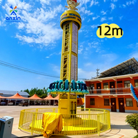 Promotion : Tour de chute libre rotative de 25 m, équipement d'amusement extérieur à sensations fortes, utilisation commerciale, capacité de 16 personnes, 60 kW