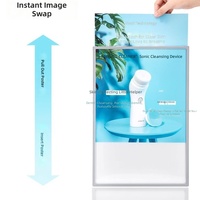 Cadre publicitaire rectangulaire en alliage d'aluminium avec éclairage magnétique LED couleur pour extérieur, idéal pour centres commerciaux et ascenseurs, avec support en acrylique pour affiches