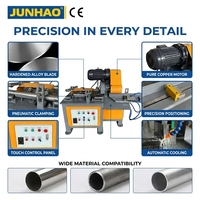 Machine de découpe automatique de tuyaux ronds pour acier inoxydable, alliage d'aluminium, tuyaux d'incendie avec accessoires de découpe à rouleaux