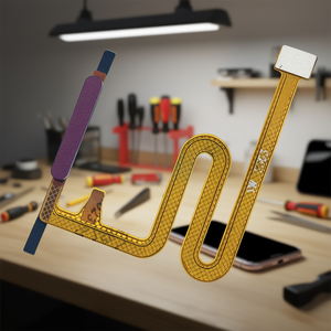 Cable flexible del botón de encendido con lector de huellas dactilares para Samsung Galaxy A14 4G A145F Rosa - Product Image 3