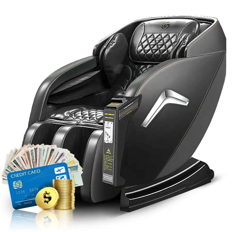 Credit card business coin bill operated Commercial 3D zero gravity vending Massage Chair with payment system