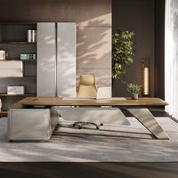 Table de bureau moderne Design haut de gamme Executive L-ShapedCeo Mobilier de bureau Table d'ordinateur de bureau Design Bureau et chaise