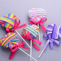 Vente chaude, élastiques à cheveux en forme de sucette, imprimés multicolores, pour bébés filles, accessoires pour cheveux