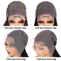 Perruque Lace Front sans colle, cheveux brésiliens, boucles de luxe, ondulations Water Wave, 12 pouces, bob court vierge, brun clair, marque Mavis, best-seller