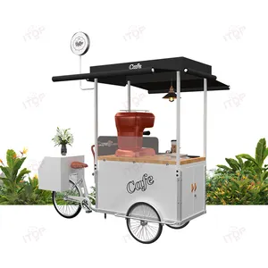 Kiosque de restauration rapide commercial personnalisé, kiosque mobile multifonctionnel pour café/frites, chariot de nourriture, vélo <span class=keywords><strong>cargo</strong></span> pour gaufres - Product Image 6