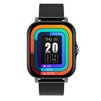 Montre connectée carrée à écran tactile, appels Bluetooth, fréquence cardiaque, oxygène sanguin, étanche 30M, sport et fitness, vente en gros OEM