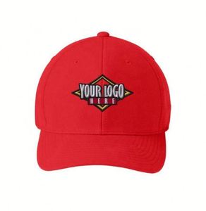 Casquette de baseball en tissu éponge uni avec broderie personnalisée, réglable, pour l'extérieur - Product Image 1