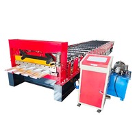 Machine de formage de panneaux de toiture automatique modèle 749 à prix avantageux avec moteur et pompe à boîte de vitesses PLC