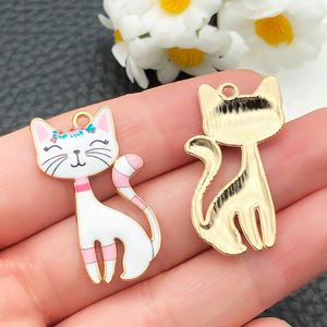 Colgante de Aleación con Forma de Gato, Color Mixto, 30x18mm, para Niños, para Fiestas, para Collar, Pulsera, Pendientes, Llavero, Funda de Teléfono Móvil - Product Image 3