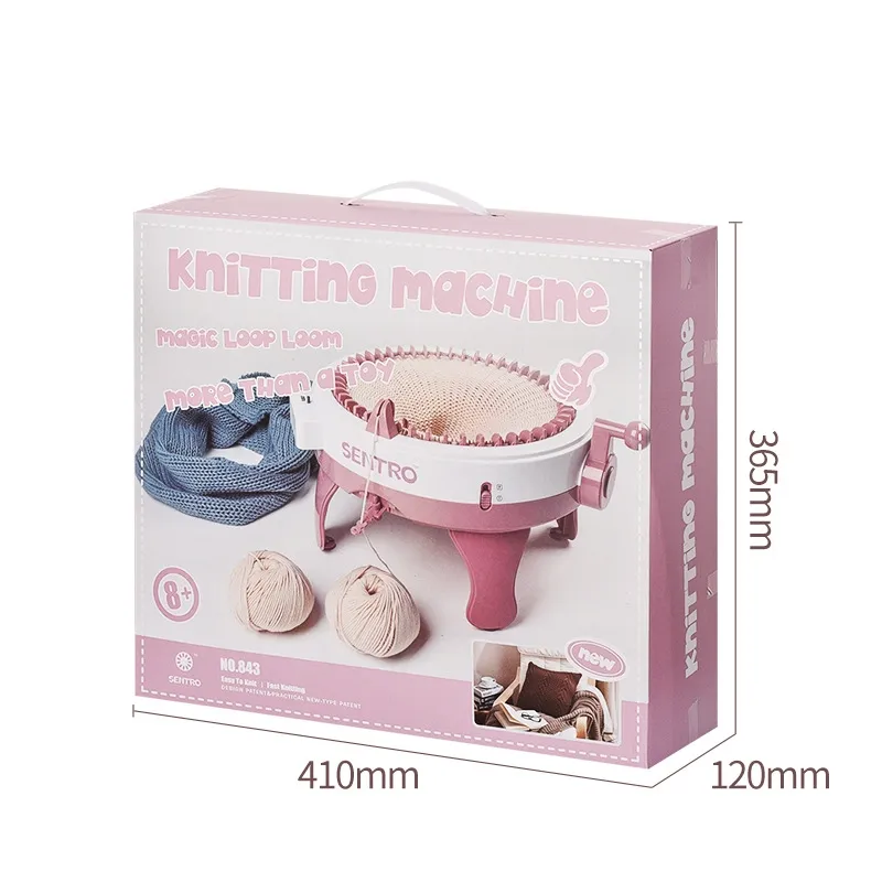 Kit de tricotage intelligent, Machine surdimensionnée, 48 secousse de main, Machine à tricoter en laine, chapeau, Machine à tricoter, jouet maison de fille pour enfants