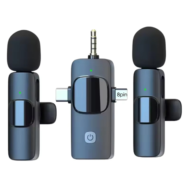 High Quality Professional K15 Wireless Lavalier Microphone for Vlog Short Video Recording Compact Lapel Design C for YouTube