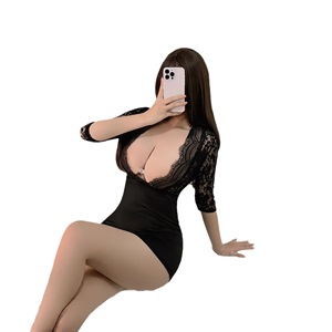 All'ingrosso profondo V prospettiva aperta <span class=keywords><strong>grande</strong></span> <span class=keywords><strong>seno</strong></span> netto <span class=keywords><strong>abito</strong></span> da donna maglia trasparente pizzo Sexy che mostra capezzoli Lingerie - Product Image 5