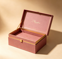 Boîte cadeau rigide de luxe à fermeture magnétique avec logo en feuille d'or, couleur personnalisée, emballage en papier rigide recyclé pour bijoux et parfums