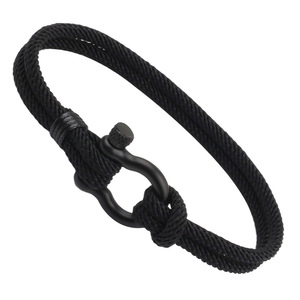 Pulsera de Acero Inoxidable Negra de Alta Calidad con Diseño de Cuerda Milanesa Trenzada Ajustable para Parejas, Amistad, Regalo, Joyería - Product Image 5