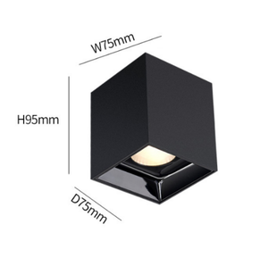 Màu đen và trắng kết thúc COB Trần dẫn xuống ánh sáng 7 Wát bề mặt vuông gắn tại chỗ downlight cho văn phòng nhà khách sạn - Product Image 2