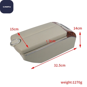 AC-443 Universal Car Central Console Armrest Box Double Layer <b>Storage</b> Luxury Cup Holder <b>Cushion</b> Pad Interior Kit - Product Image 4