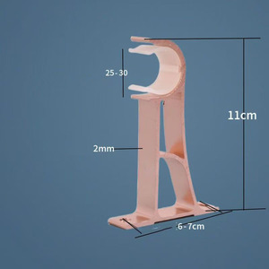 Supports de <span class=keywords><strong>tringle</strong></span> à rideau simples en aluminium modernes, accessoires de maison en métal durables avec installation facile, design écologique - Product Image 3