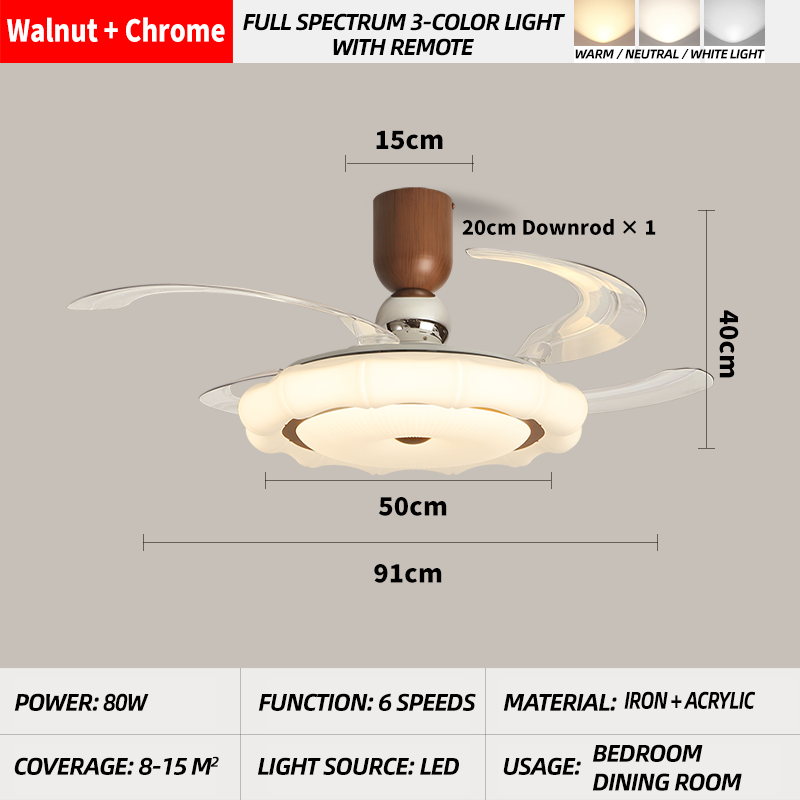 Walnut - Flush Mount