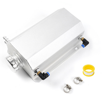 Réservoir de purge d'huile moteur carré, Récipient de récupération des gaz d'échappement en alliage d'aluminium, Grande capacité, Réservoir anti-transbordement 1 L/2 L