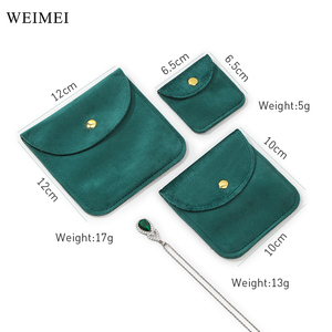 WEIMEI Pochette en velours microfibre personnalisée avec logo pour emballage de bijoux, sac pour pochette à bijoux personnalisée - Product Image 2