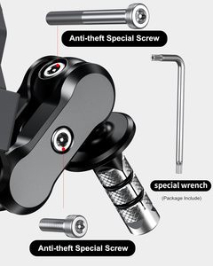 Kewig Tùy Chỉnh 6061 Hợp Kim Nhôm Xe Máy Phụ Kiện 4.7-7.2 Inch Điện Thoại Di Động Chống Trộm Khóa Điện Thoại Di Động Chủ Ngã Ba Gốc Núi - Product Image 6