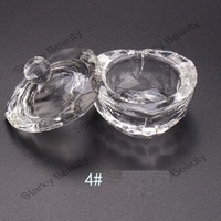 Plat dappen en verre de cristal plat dapper de style hexagonal avec bouchon tasse en verre de cristal multi forme