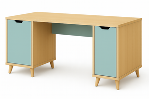 Olly ชุดโต๊ะคอมพิวเตอร์แบบปรับได้จากไม้ E0สไตล์นอร์ดิกตู้ด้านข้างเฟอร์นิเจอร์สำนักงานบ้านสำหรับเด็ก - Product Image 5