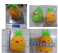 Jouet anti-stress Squishy Canard Ananas en TPR, jouet sensoriel à presser, cadeau mignon pour enfants