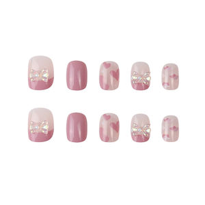 D-53 Automne et hiver style Halo teinté applique 2024 nouveau design OEM presse <span class=keywords><strong>sur</strong></span> les ongles en gros - Product Image 3