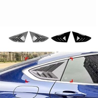 Aileron de fenêtre latérale arrière Sportback en ABS noir brillant et motif carbone, compatible avec Audi A5 S5 2017 à 2024