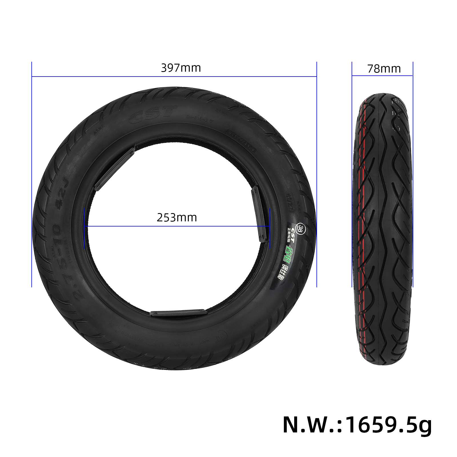 2.75-10 (14*2.75) CST Tubeless tire3165.00