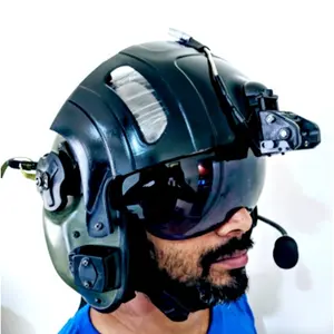 Aircrewヘルメットジェットパイロットヘルメットヘッドフォン航空戦闘機チョッパーヘリコプターヘルメットヘッドセットの安全性