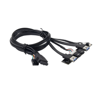 Boîtier d'ordinateur PC, câble monté sur le panneau avant, double USB 3.0 HD AUDIO + LED SW, boîtier d'ordinateur, câble de panneau avant, vente d'usine