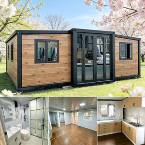 Série de maisons conteneurs extensibles en acier, 3 chambres, montage facile, design moderne, pour usage hôtelier, tailles 20ft/40ft - Product Image 1