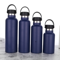 Bouteille d'eau isotherme en acier inoxydable écologique Watersy avec couvercle en bambou, 4 capacités (350 ml/500 ml/600 ml/750 ml), 12-24 heures