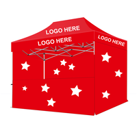 Tente d'auvent colorée de logo personnalisé imperméable de 10x15ft tente pliable commerciale de belvédère commerciale facile à monter d'affaires