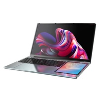 Ordinateur portable à double écran Topton 15,6 pouces IPS + 7 pouces tactile, 12e génération Intel N100, max 32 Go DDR4, SSD 2 To, ordinateur portable fin pour le bureau