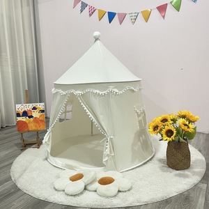Tienda de juegos infantil de lona blanca para interiores, castillo de princesa, casa de juguete para niños de 2 a 4 años, unisex - Product Image 4