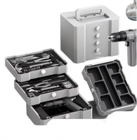 Ensemble complet d'outils électriques d'entretien, perceuse électrique, boîte à outils, kit d'outils pour électricien, matériel multifonctionnel pour la maison