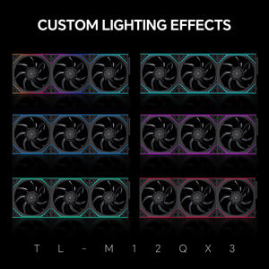 Ventilateur de boîtier PC Thermalright TL-M12Q 120 mm ARGB, haute performance (CFM), silencieux, PWM, avec miroirs infinis et conception 3-en-1 connectable - Product Image 6