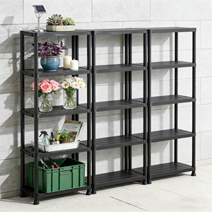 Black 5 Layer Storage Heavy Duty <strong>Plastic</strong> Storage Multi Layer Salon <strong>Shelves</strong> White <strong>Plastic</strong> <strong>Shelf</strong> Kitchen <strong>Shelf</strong> - Product Image 1