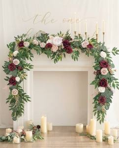 Guirnalda de <span class=keywords><strong>Rosas</strong></span> Artificiales de 2.7 m, Enredadera de Flores de Seda para Arco de Boda, Centro de Mesa para Banquetes de Hotel, Decoración del Hogar - Product Image 3