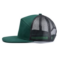 Offre Spéciale personnalisé 3D broderie hommes en cuir Patch Logo maille casquette de baseball plaine Richardson 7 panneau camionneur chapeau