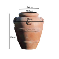 Pots de fleurs en terre cuite italiens respirants et écologiques pour l'extérieur, jardin, cour, décoratifs, en oxyde de magnésium, qualité supérieure