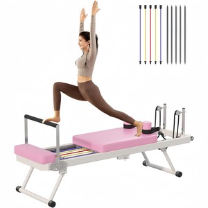 Máquina de Pilates Reformer Plegable, Portátil y Ajustable de Aluminio para Uso en Casa o Estudio de Pilates, para Principiantes e Intermedios - Product Image 1